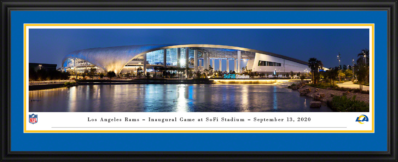 Los angeles rams framed panoramic poster