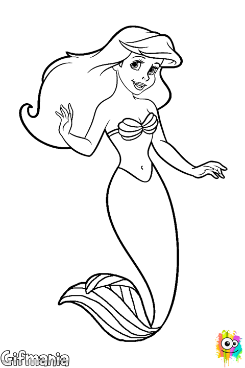 Dibujo de sirenita ariel para colorear mermaid coloring book mermaid coloring pag disney princs coloring pag
