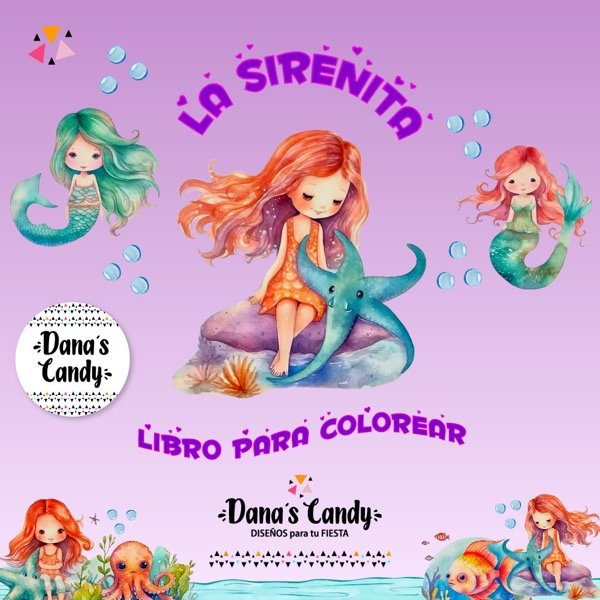 Libro pa colore la sirenita