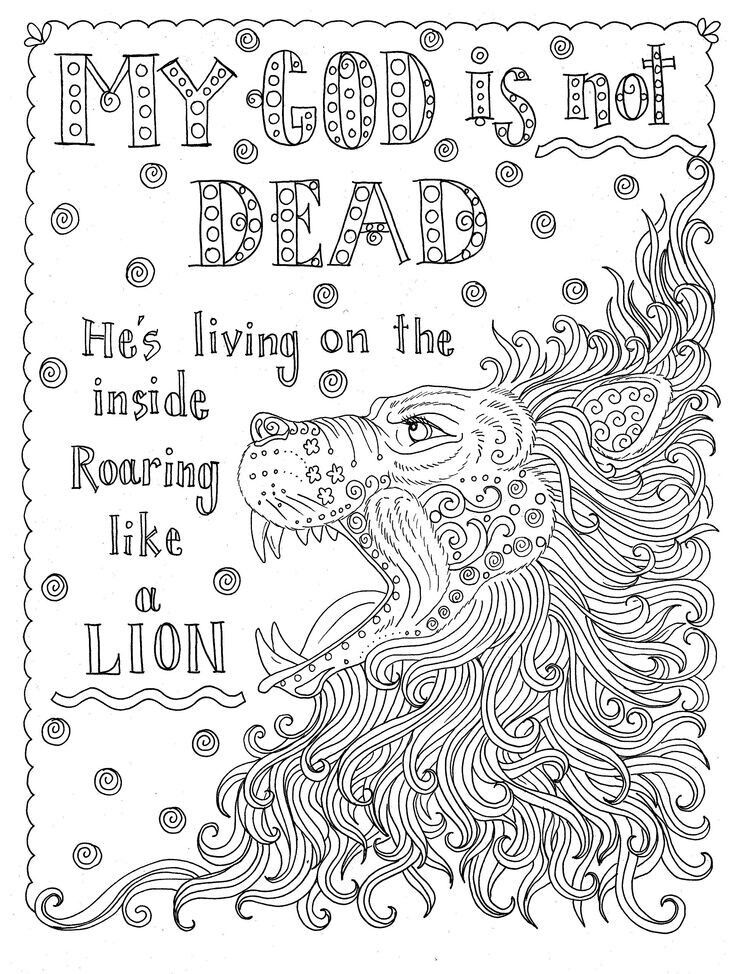 Vibrant coloring page of a roaring lion