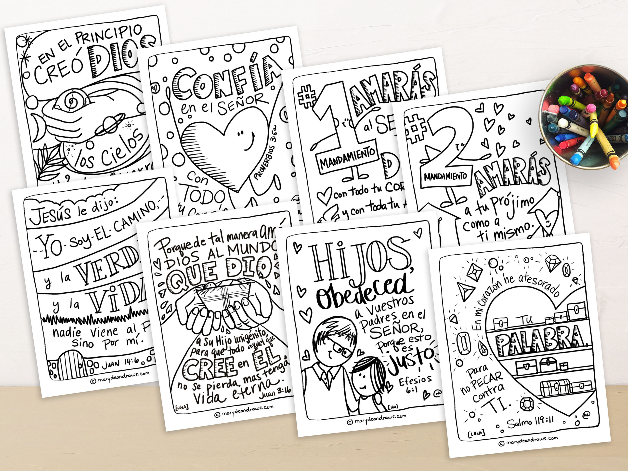 Printable bible verse full page coloring pages big truths for little hearts spanish pages
