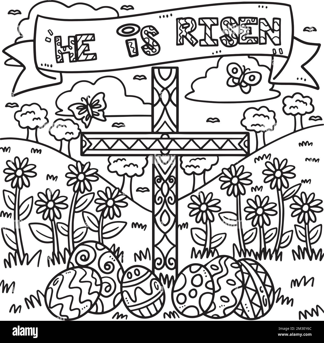 Easter silhouette jesus cross christian hi