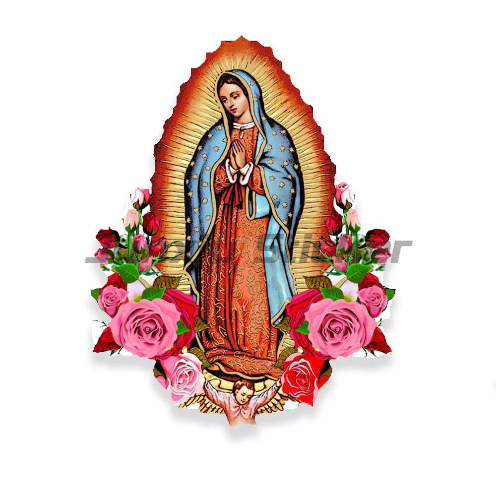 Virgen de guadalupe praying hands catholic decal vinyl car window virgin mary stickers
