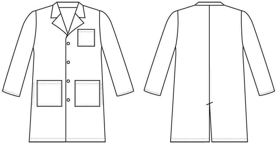 Lab coat size medium coat doctor coat lab coat
