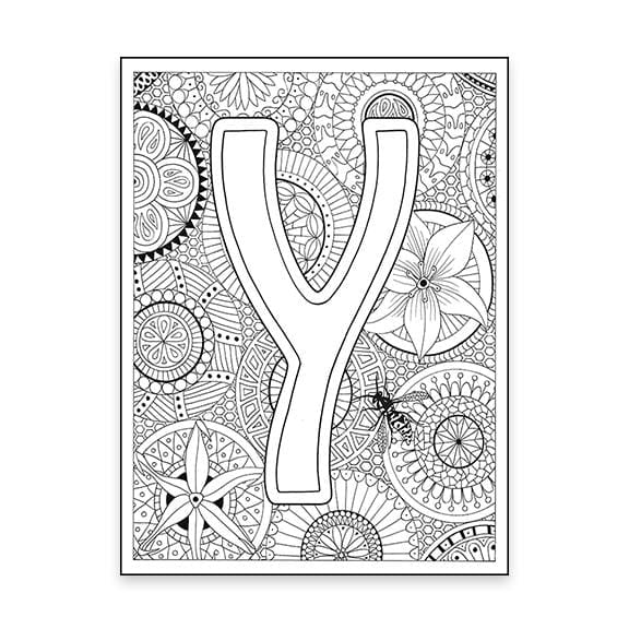 Monogram coloring pages from personal
