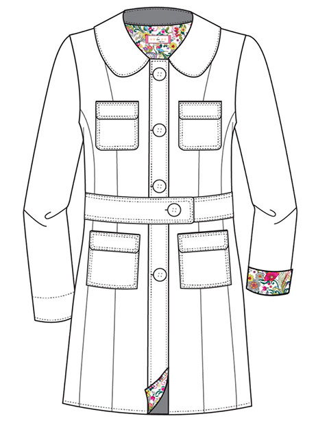 Koi lite geneva fashion lab coat for women