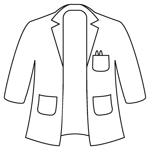 Lab coat emoji coloring page free printable coloring pages