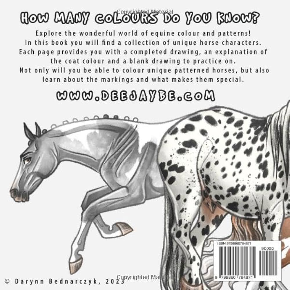 Patterns horse colouring book plete guide for adults kids all ages bednarczyk darynn studios deejaybe books