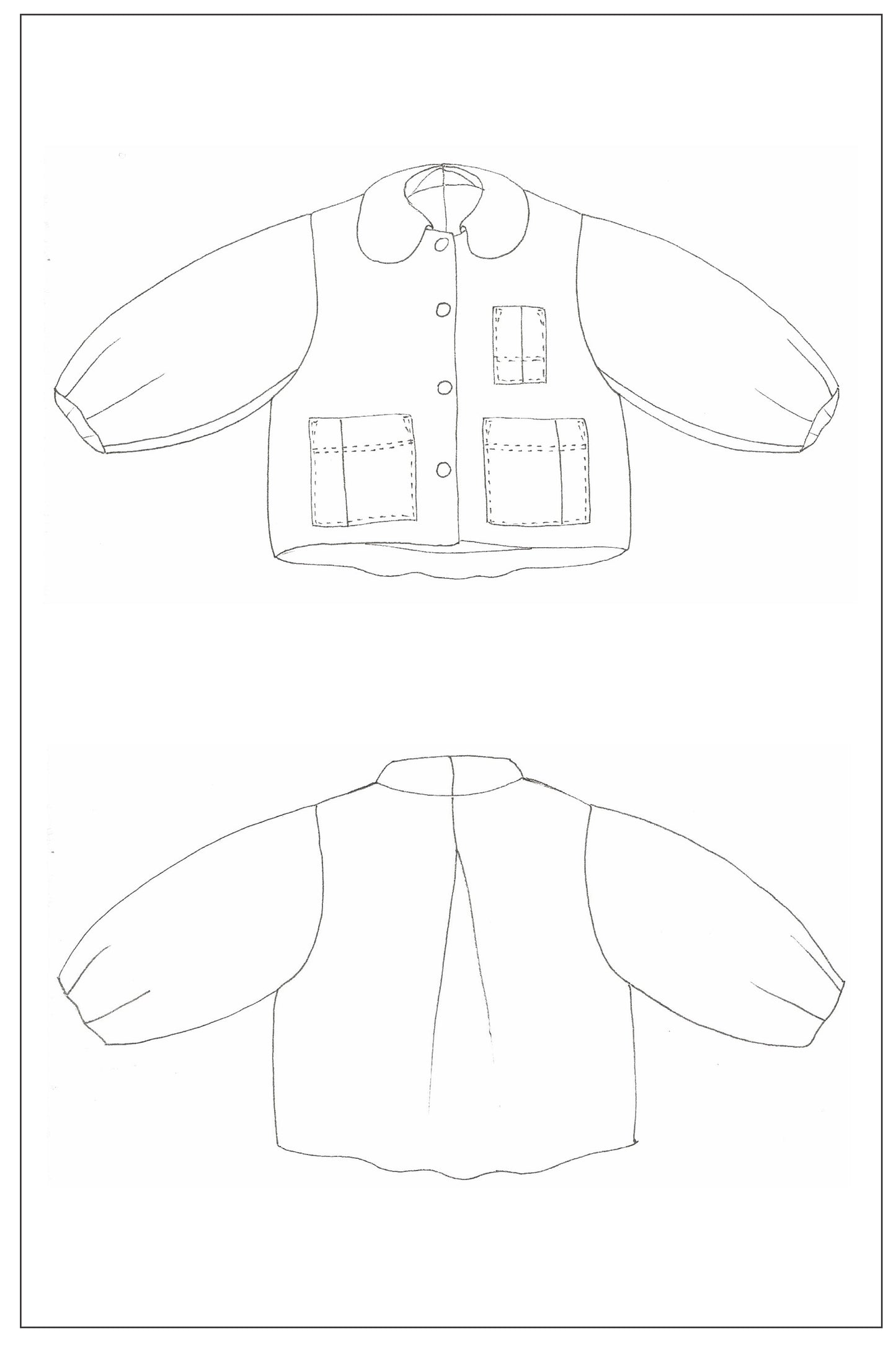 Zero waste bell jacket pdf sewing pattern â paper scissors cloth