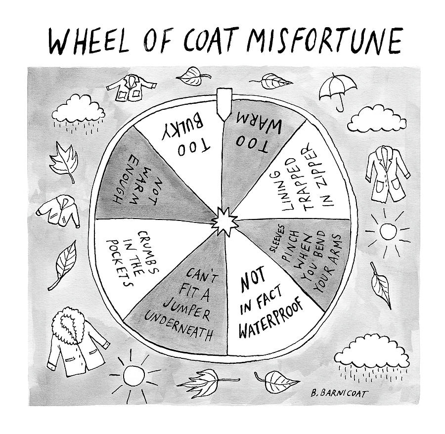 Wheel of coat misfortune by becky barnicoat