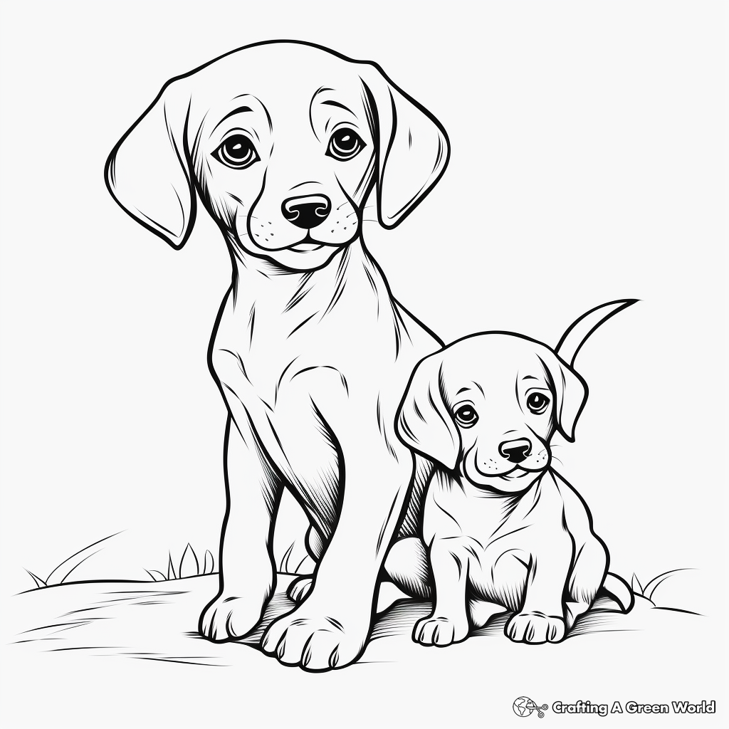 Chocolate lab coloring pages