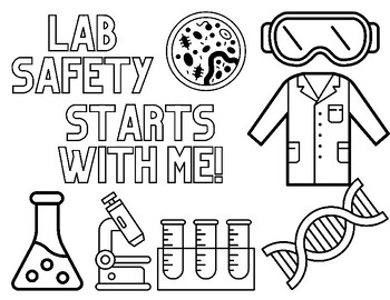 Lab safety coloring tpt
