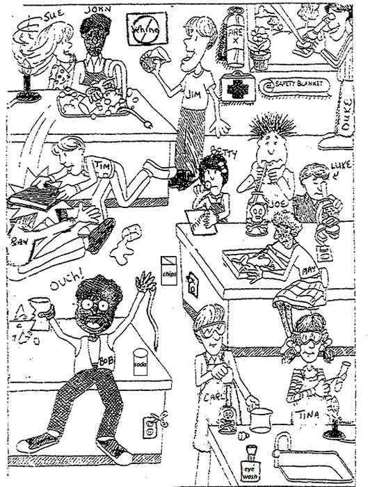 Cartoon on lab safety