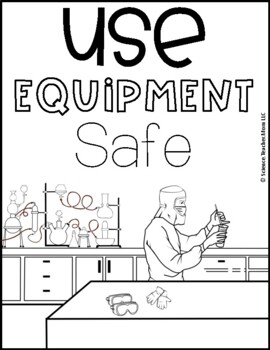 Free black white coloring lab safety posters or worksheets tpt