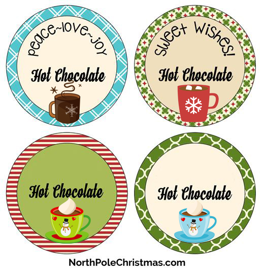 Hot chocolate signs labels recipes hot cocoa bomb tags