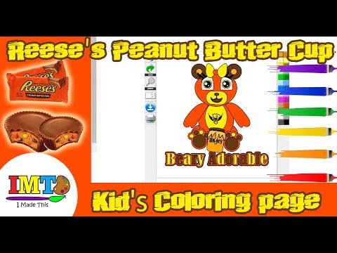 Reeses peanut butter cup coloring page for kids how to color peanut butter cup