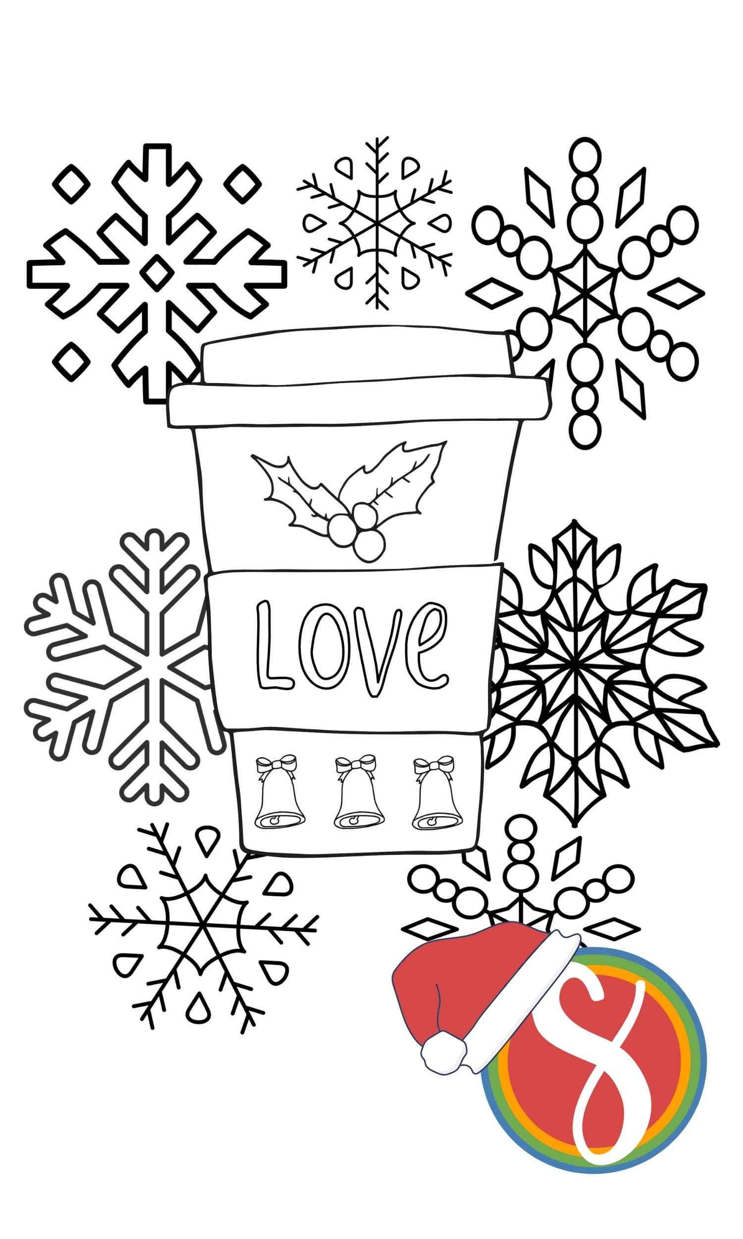 I love you christmas coloring pages â stevie doodles