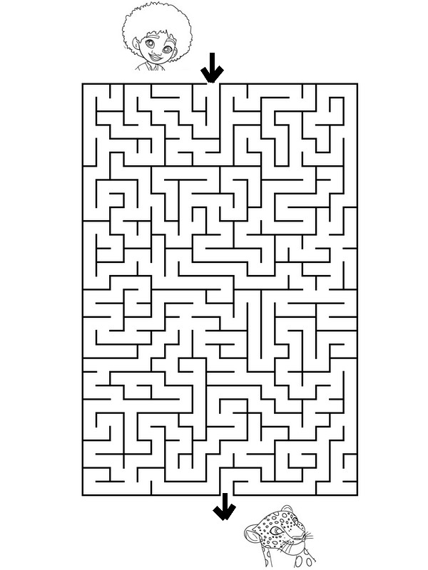 Coloring page print games encanto labyrinth