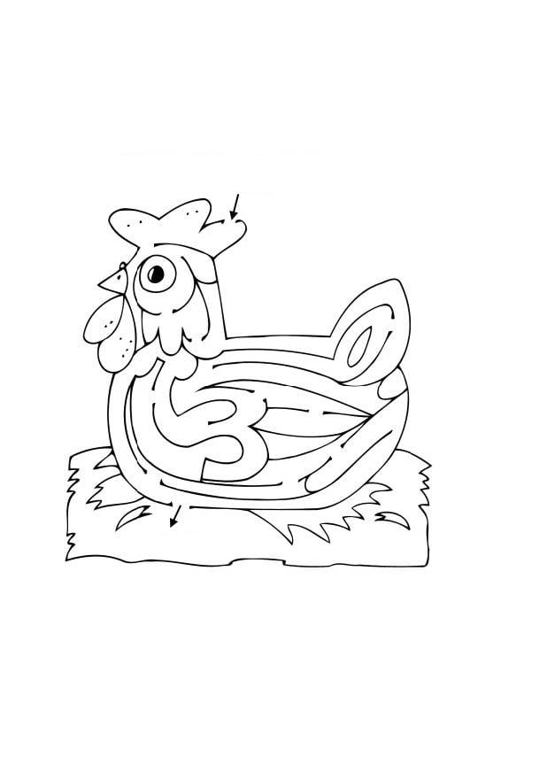 Desenho para colorir labirinto