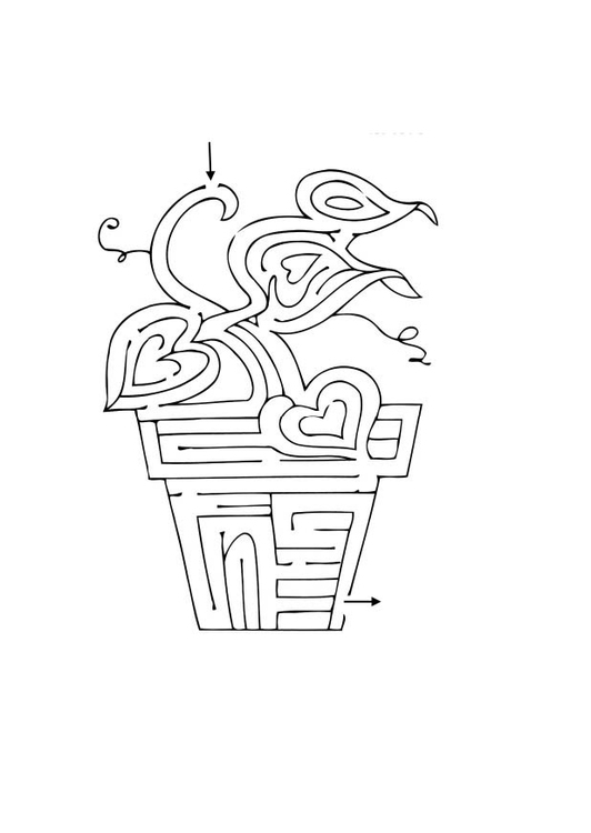 Desenho para colorir labirinto