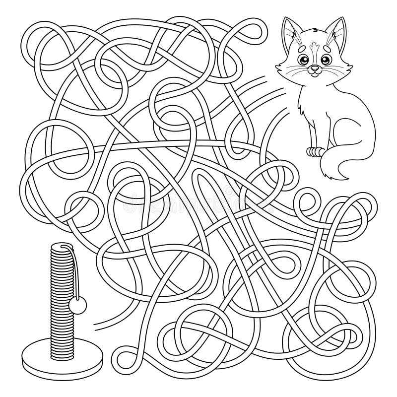 Labyrinth game and maze puzzle for children stock vector