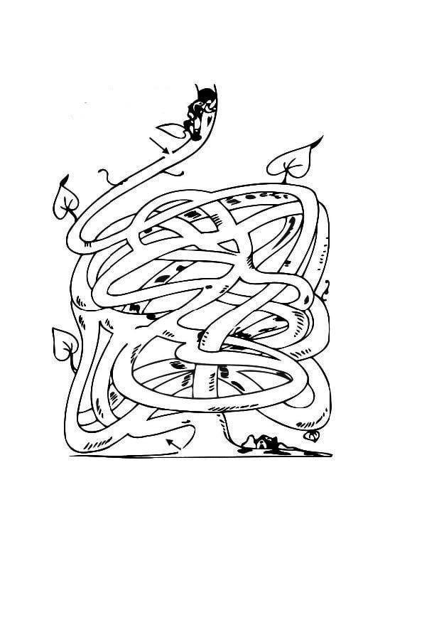 Desenho para colorir labirinto