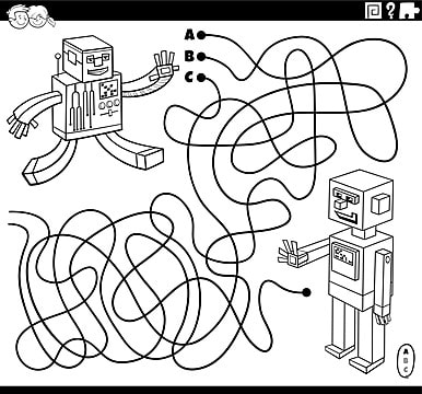 Desenho de labirinto robãs para colorir pãgina aprendendo planilha feminina vetor png desenho feminino desenho de robã desenho de anel imagem png e vetor para download gratuito