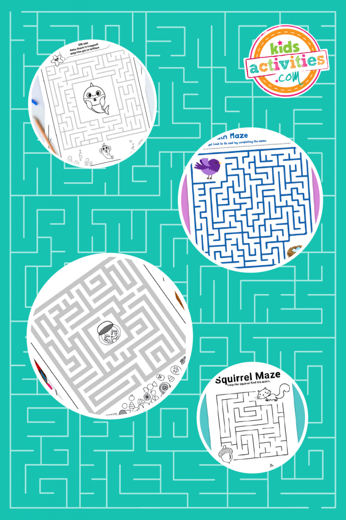Twisting turning printable mazes kids activities blog kids activities