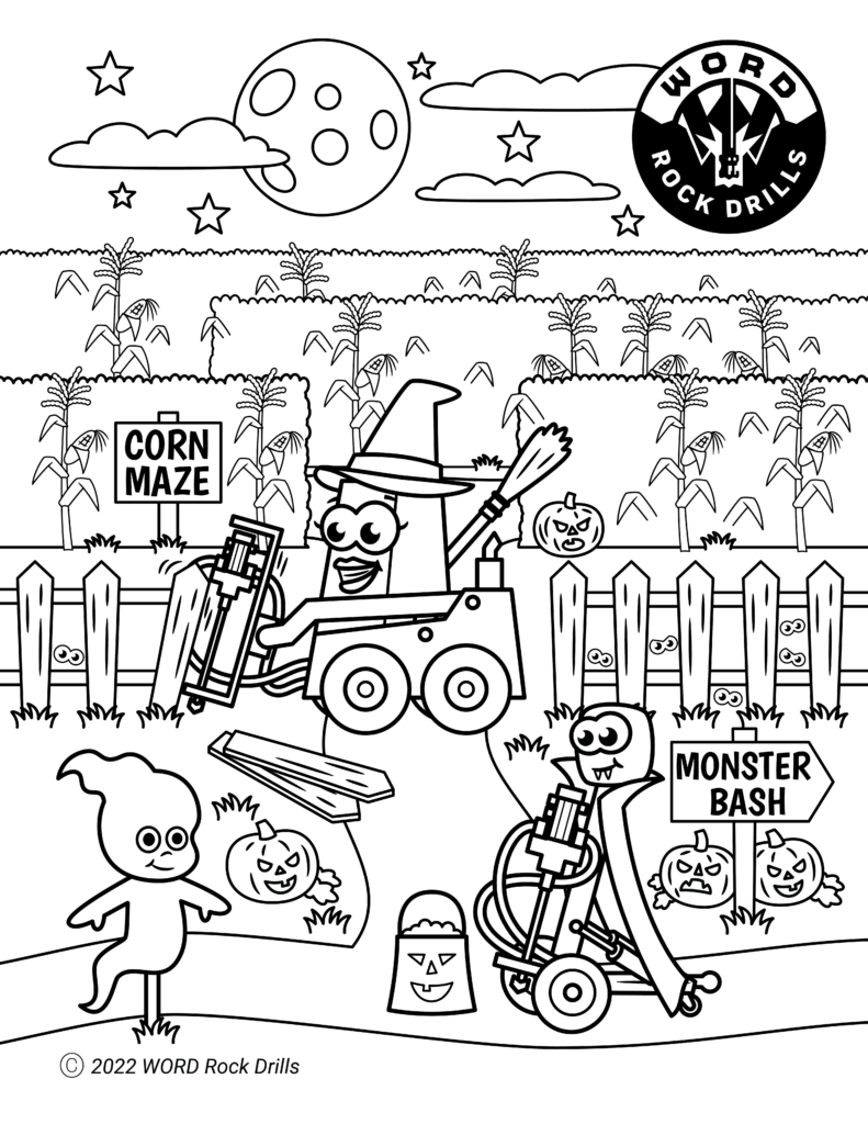 Free rock drill coloring pages to pass the time word rock drills