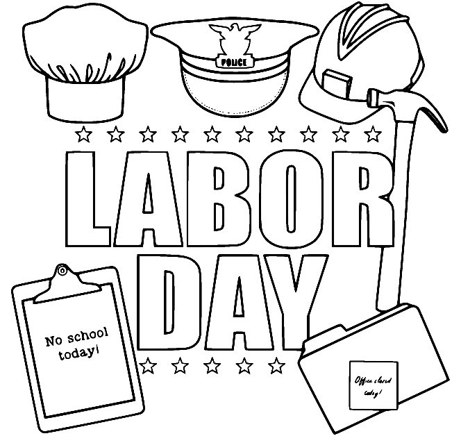Labor day coloring pages