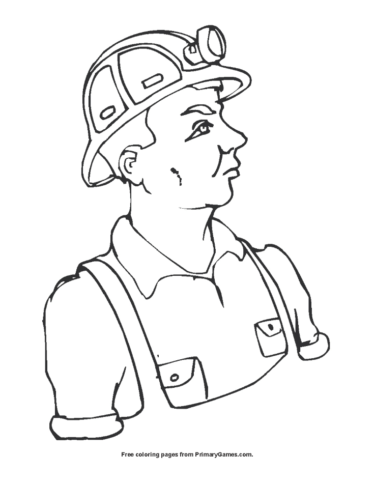 Coal miner coloring page â free printable pdf from
