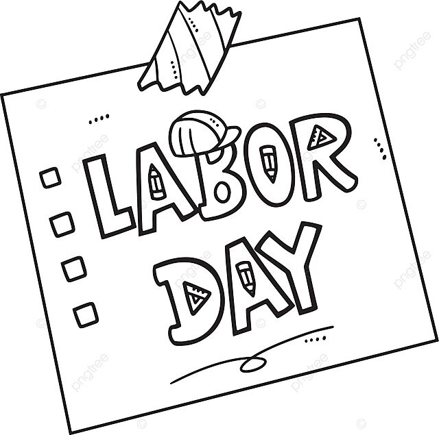 Labor day isolated coloring page for kids outline graphic illustration vector outline graphic illustration png and vector with transparent background for free download