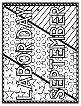 Labor day color by number reading passage and text marking