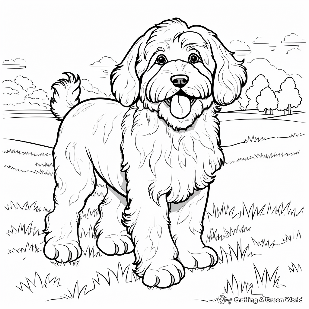 Bernedoodle coloring pages