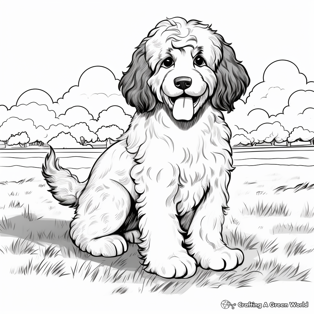 Bernedoodle coloring pages