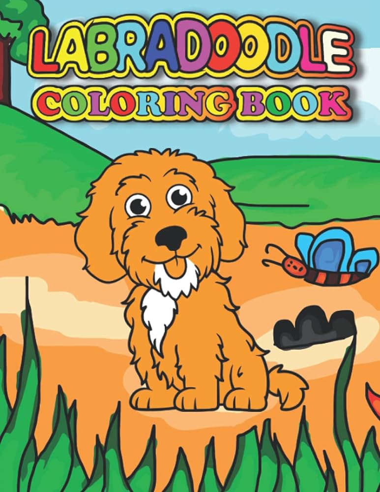 Labradoodle loring book featuring fun gorgeous and unique stress relief relaxation labradoodle loring pages taylor helen books