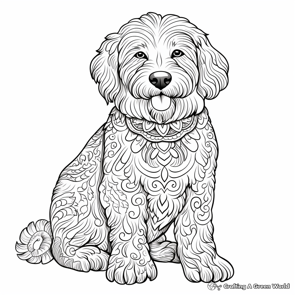 Golden doodle coloring pages