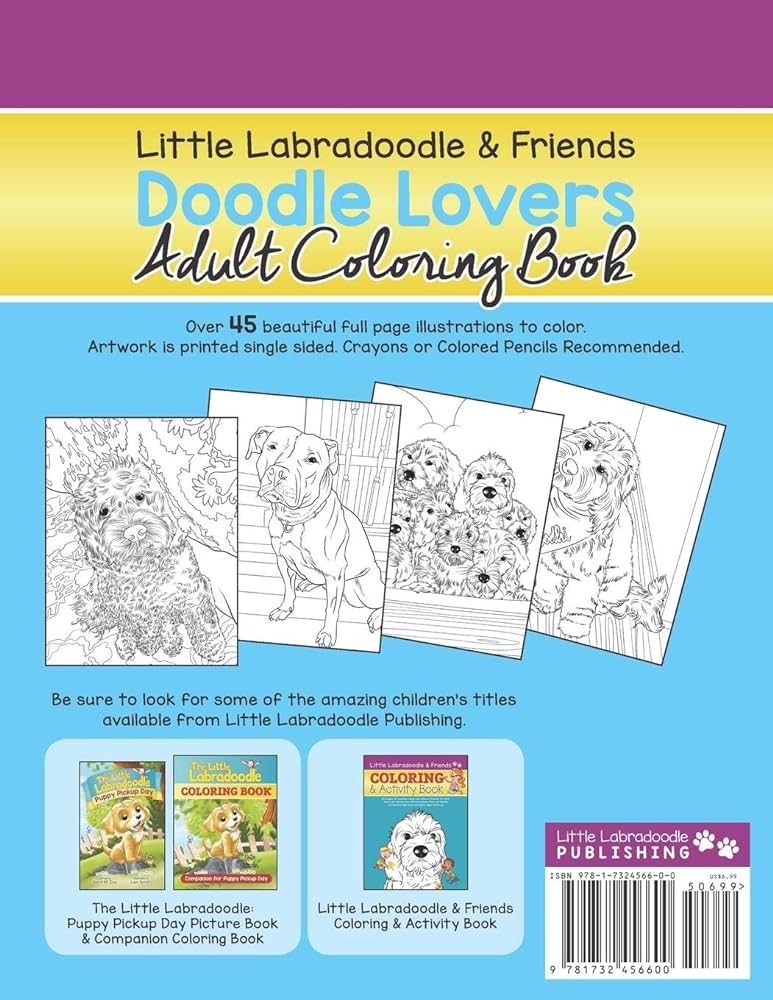 Doodle lovers adult coloring book the little labradoodle cox april m aveira harry books
