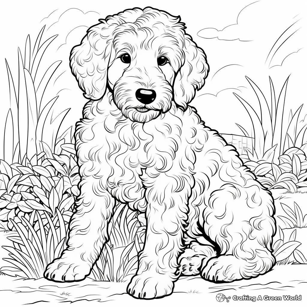 Golden doodle coloring pages