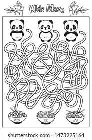 Kids maze coloring page children labyrinth stock vector royalty free