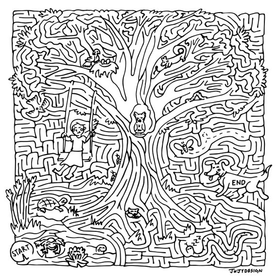 Maze coloring book vol