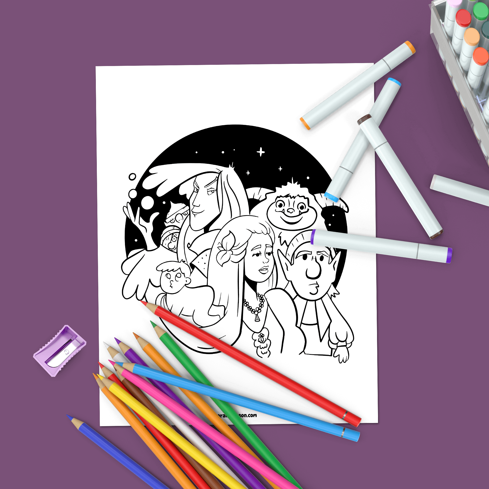 Labyrinth coloring page sarah simpson art