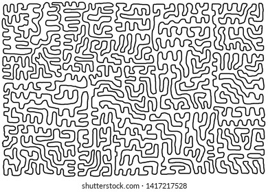 Labyrinth coloring page doodle drawing stock illustration