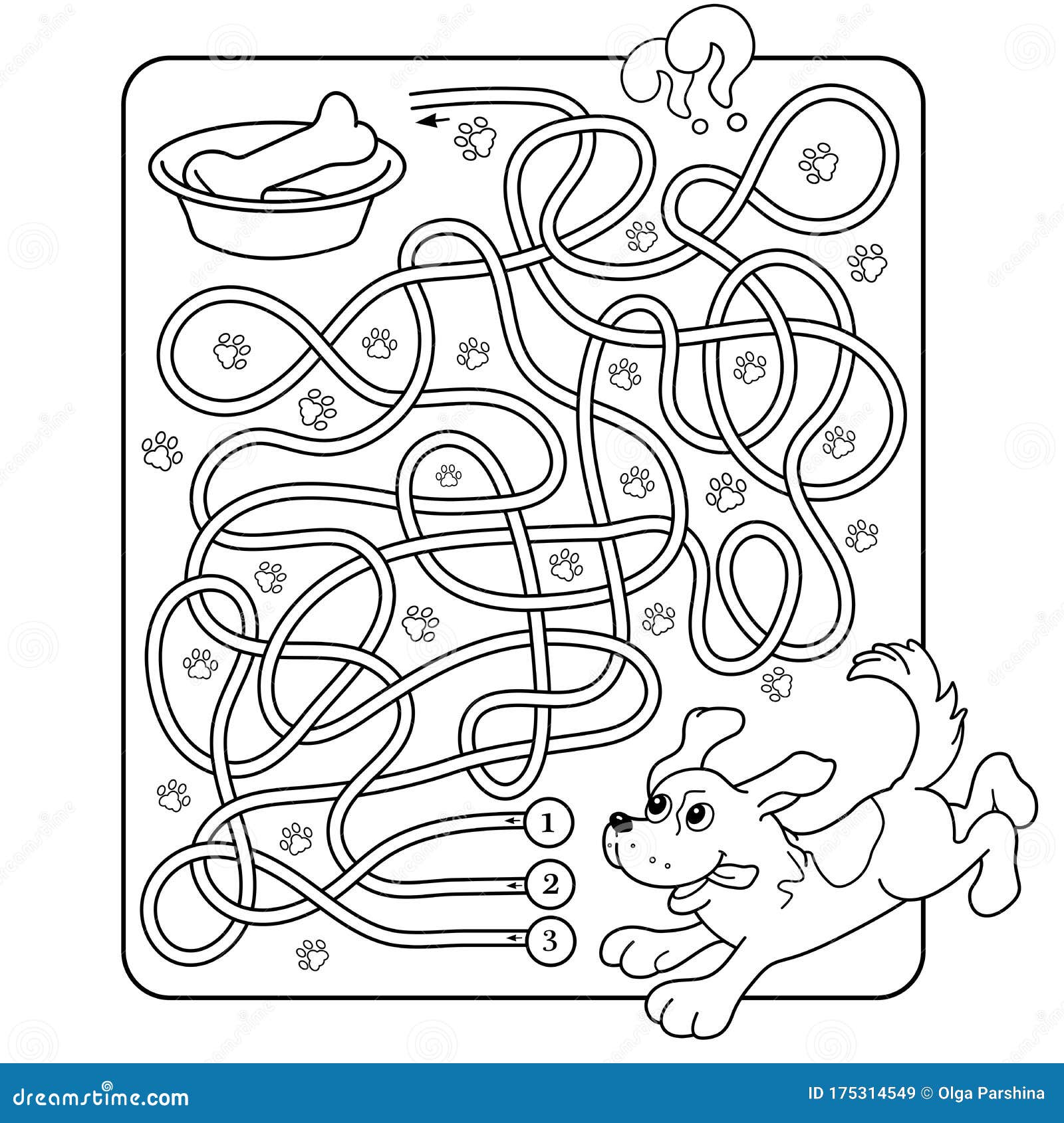 Maze or labyrinth game for preschool children puzzle tangled road matching game stock vector