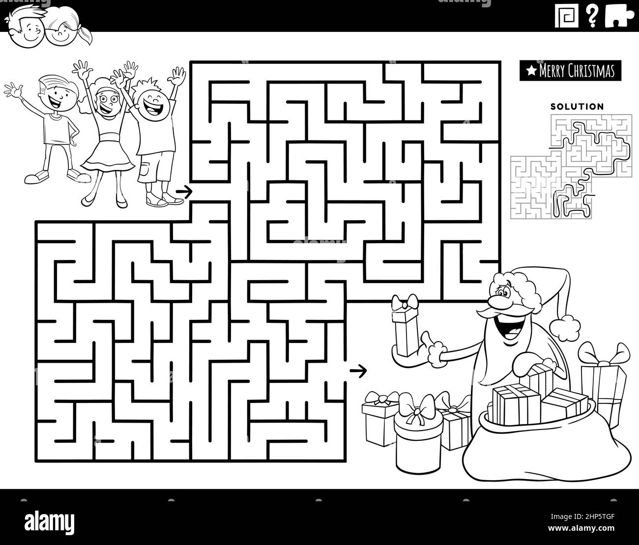 Path maze task coloring page hi