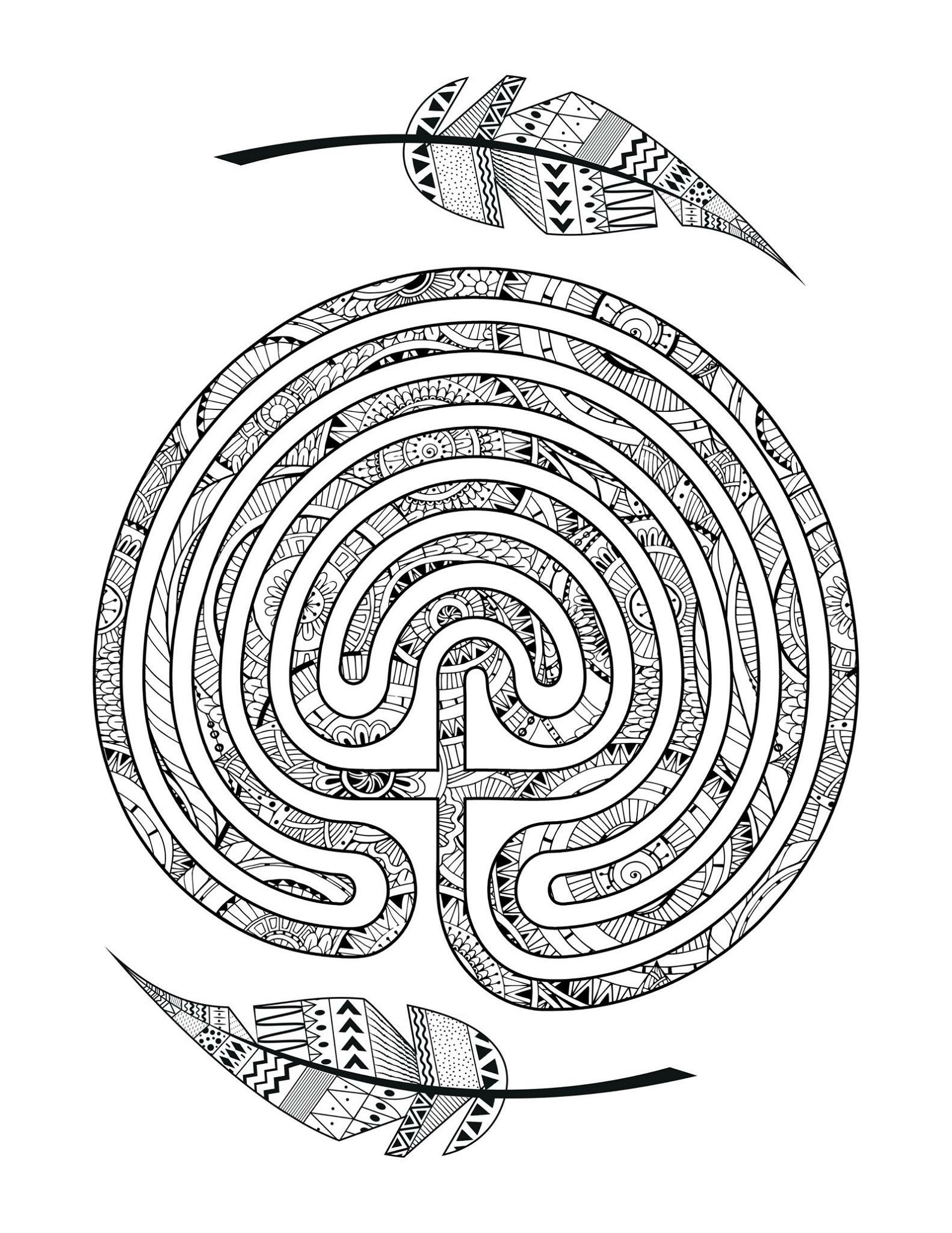 A labyrinth coloring page from nancy aurand