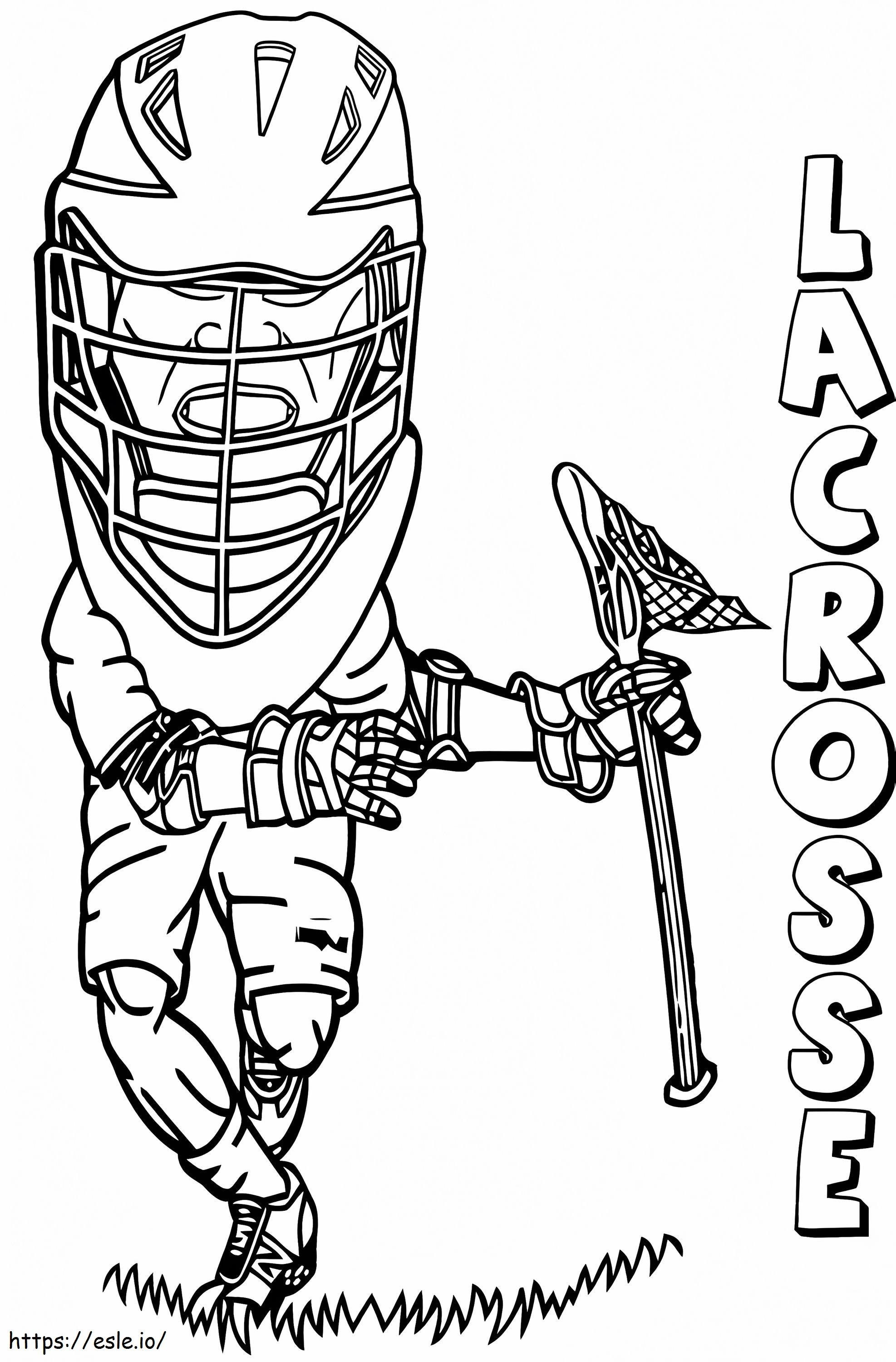 Lacrosse coloring page