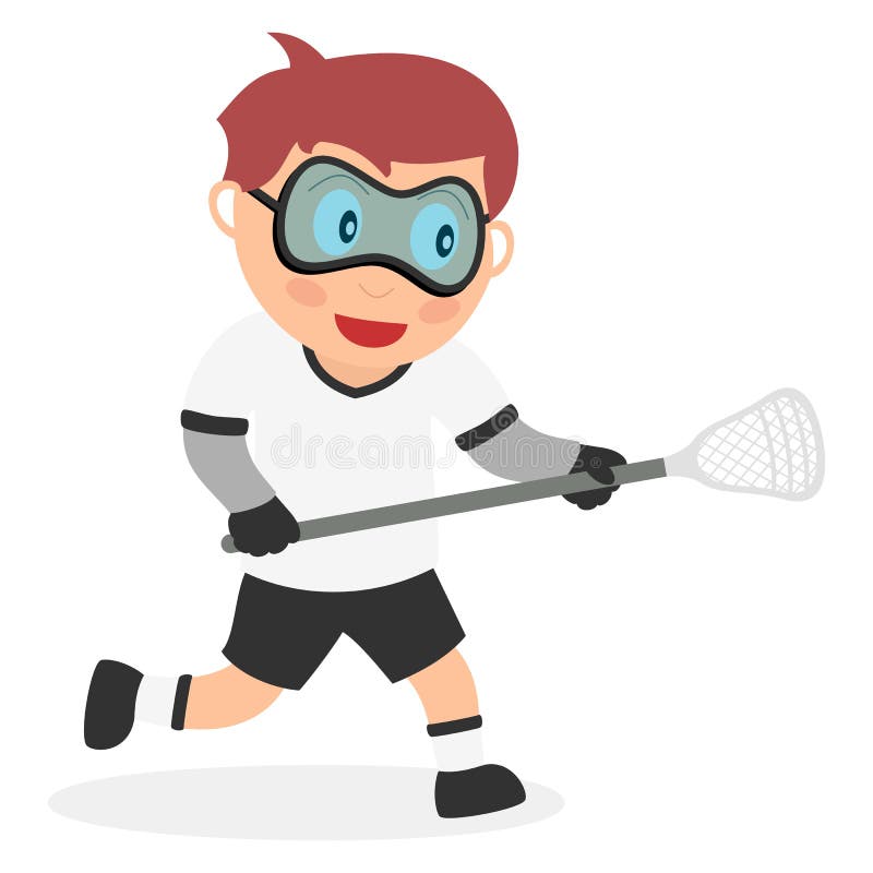 Lacrosse isolated coloring page for kids stock vector
