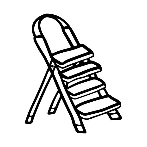 Drawing of step ladder stock illustrations royalty