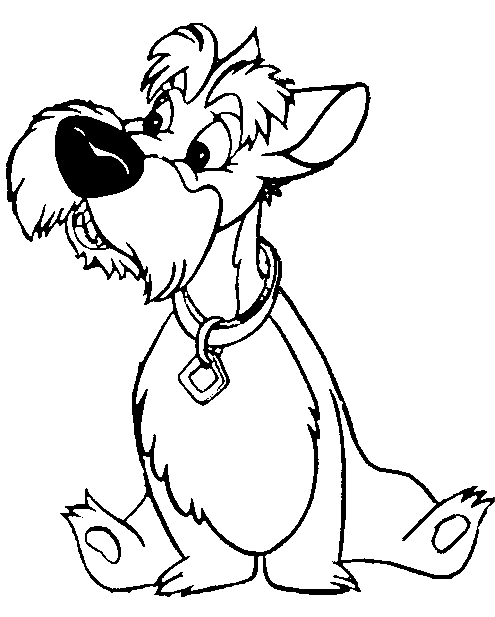 Lady and the tramp coloring page horse coloring pages cartoon drawings of animals disney coloring pages